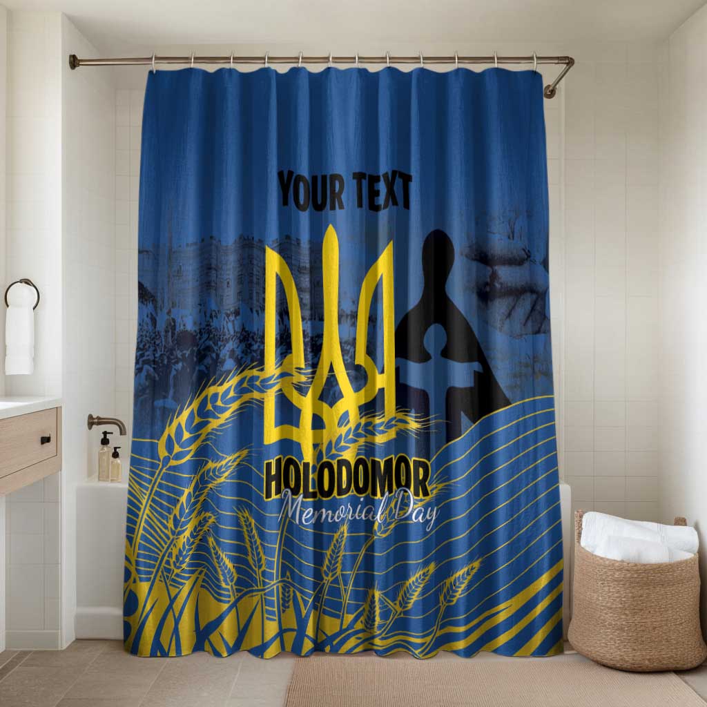 Personalized Holodomor Memorial Day Bathroom Set Ukrainian Trident And Wheat Remembrance - Wonder Print Shop