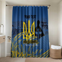 Personalized Holodomor Memorial Day Bathroom Set Ukrainian Trident And Wheat Remembrance - Wonder Print Shop