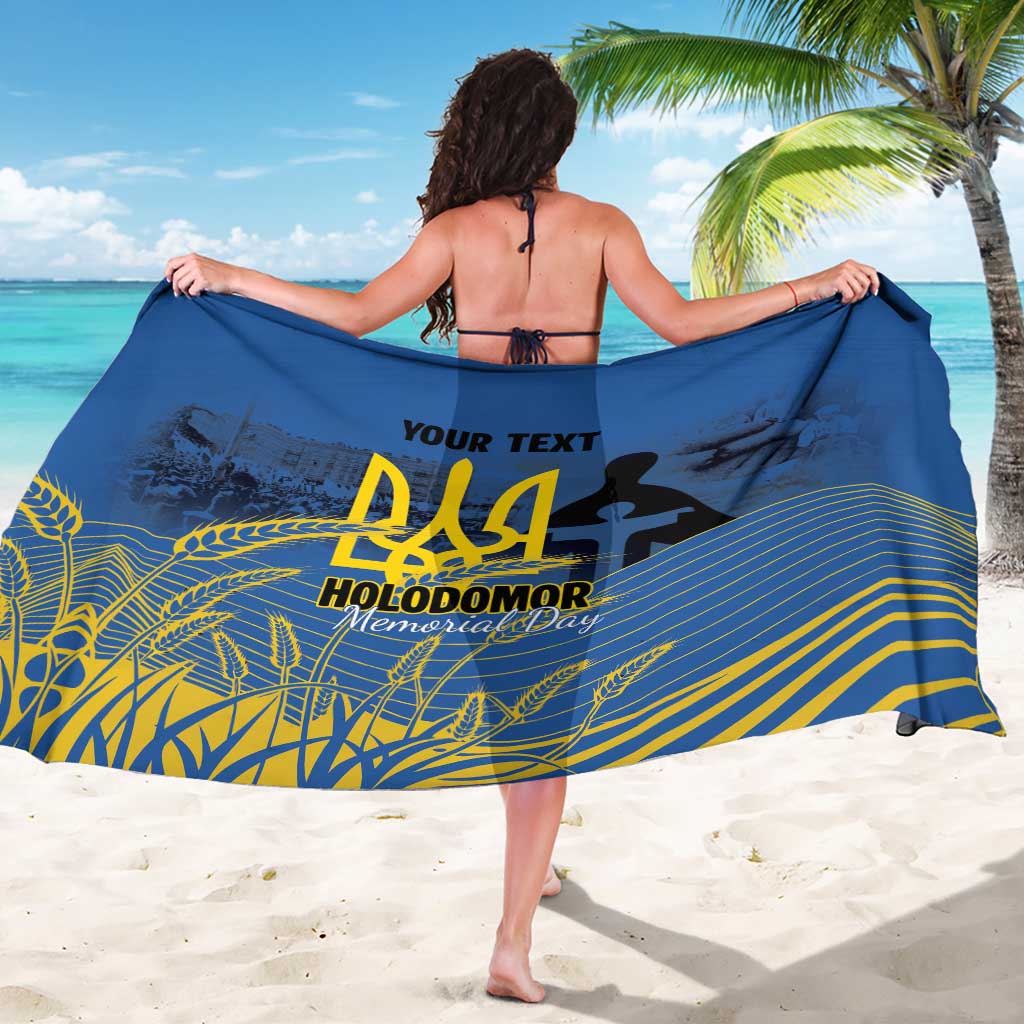 Personalized Holodomor Memorial Day Sarong Ukrainian Trident And Wheat Remembrance - Wonder Print Shop