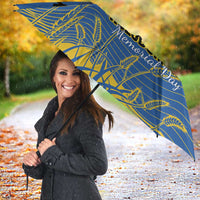 Personalized Holodomor Memorial Day Umbrella Ukrainian Trident And Wheat Remembrance - Wonder Print Shop