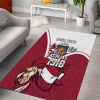 Personalized Latvia Independence Day Area Rug 18th November 1918 - Wonder Print Shop