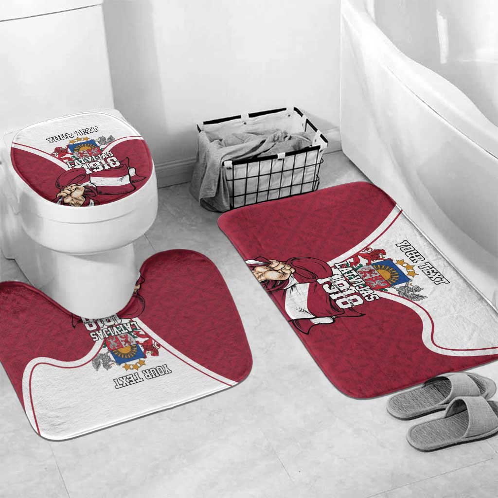 Personalized Latvia Independence Day Bathroom Set 18th November 1918 - Wonder Print Shop