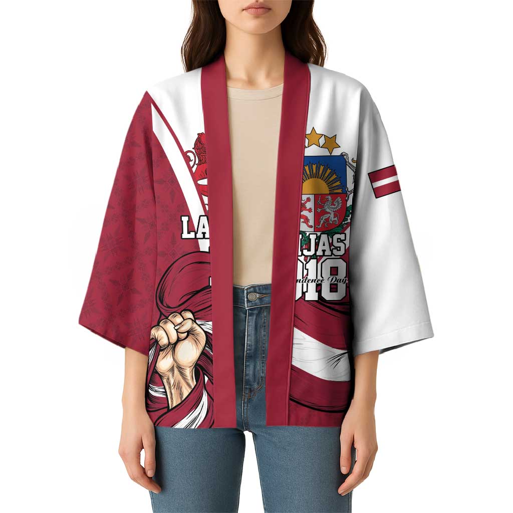 Personalized Latvia Independence Day Kimono 18th November 1918 - Wonder Print Shop