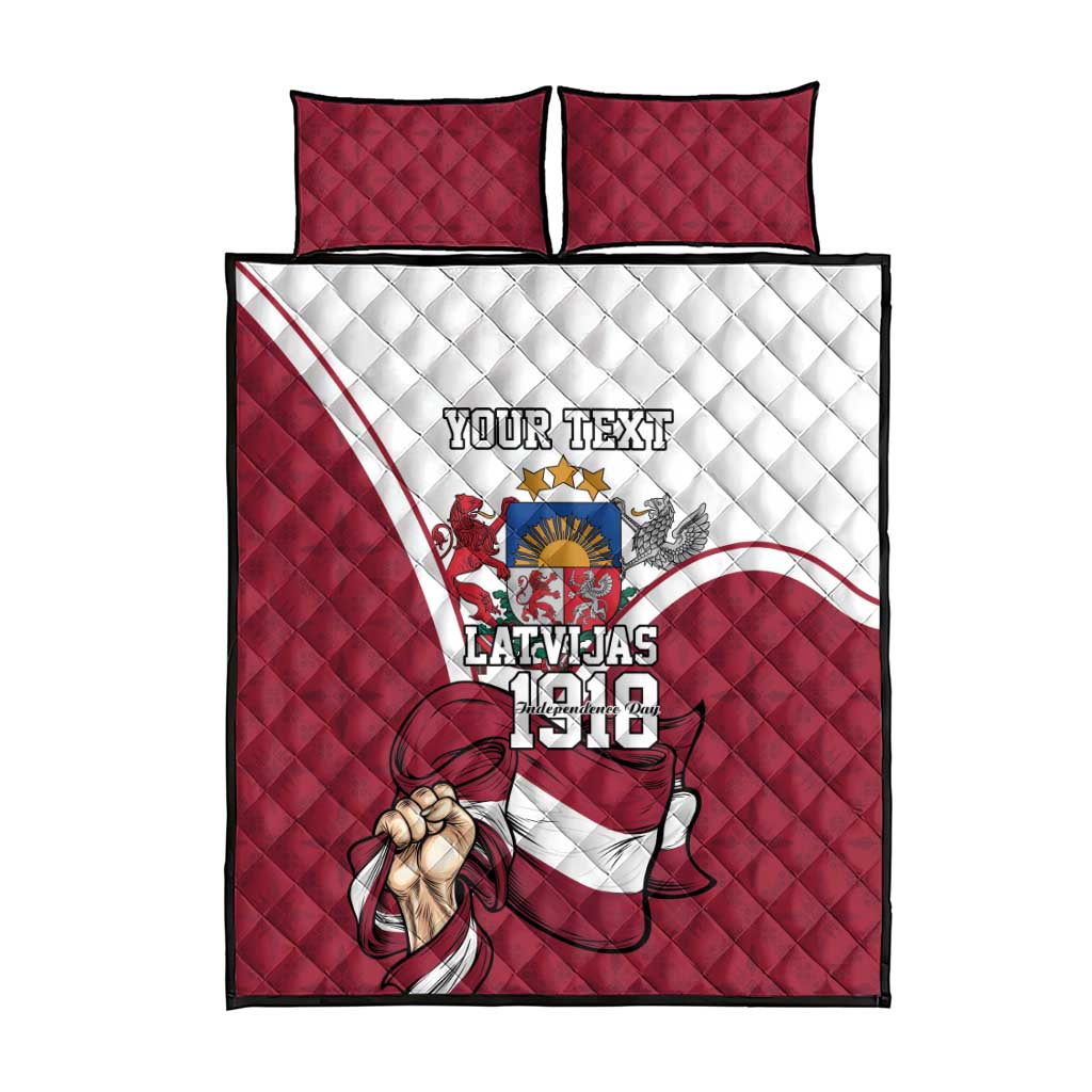 Personalized Latvia Independence Day Quilt Bed Set 18th November 1918 - Wonder Print Shop