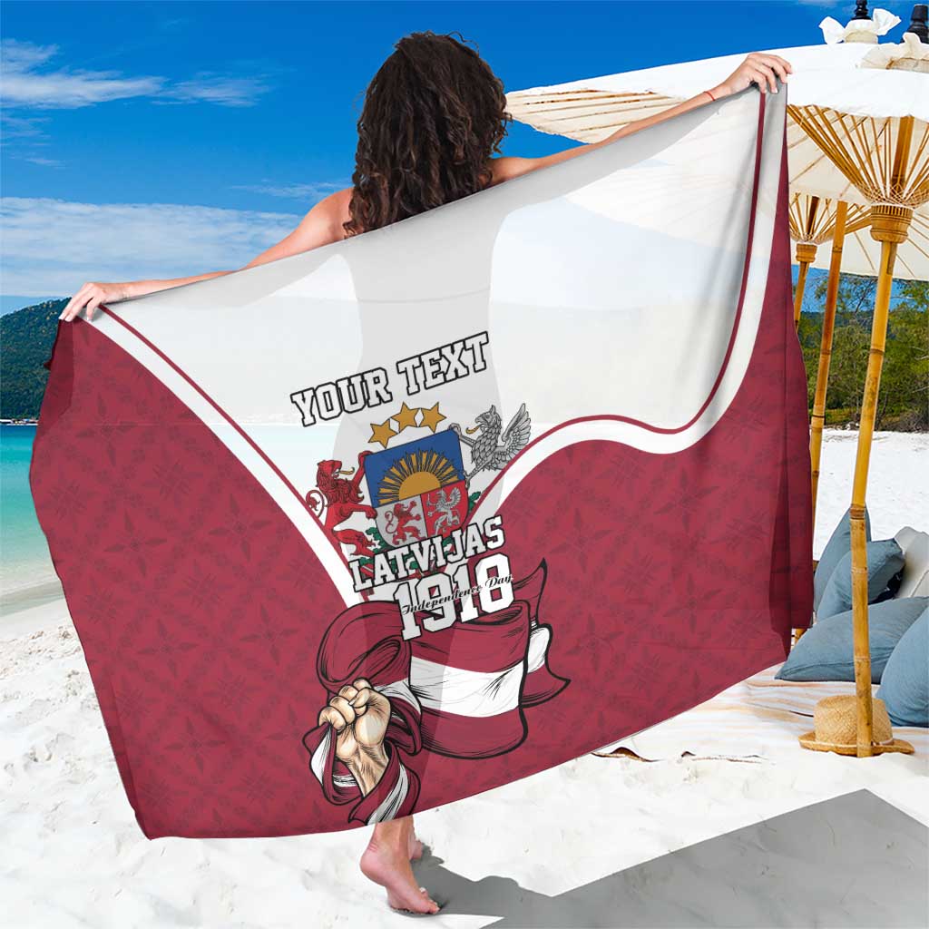 Personalized Latvia Independence Day Sarong 18th November 1918 - Wonder Print Shop