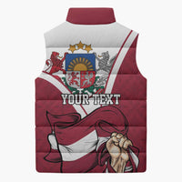 Personalized Latvia Independence Day Sleeveless Puffer Jacket 18th November 1918 - Wonder Print Shop