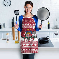 Latvia Christmas Apron Priecigus Ziemassvetkus - Wonder Print Shop
