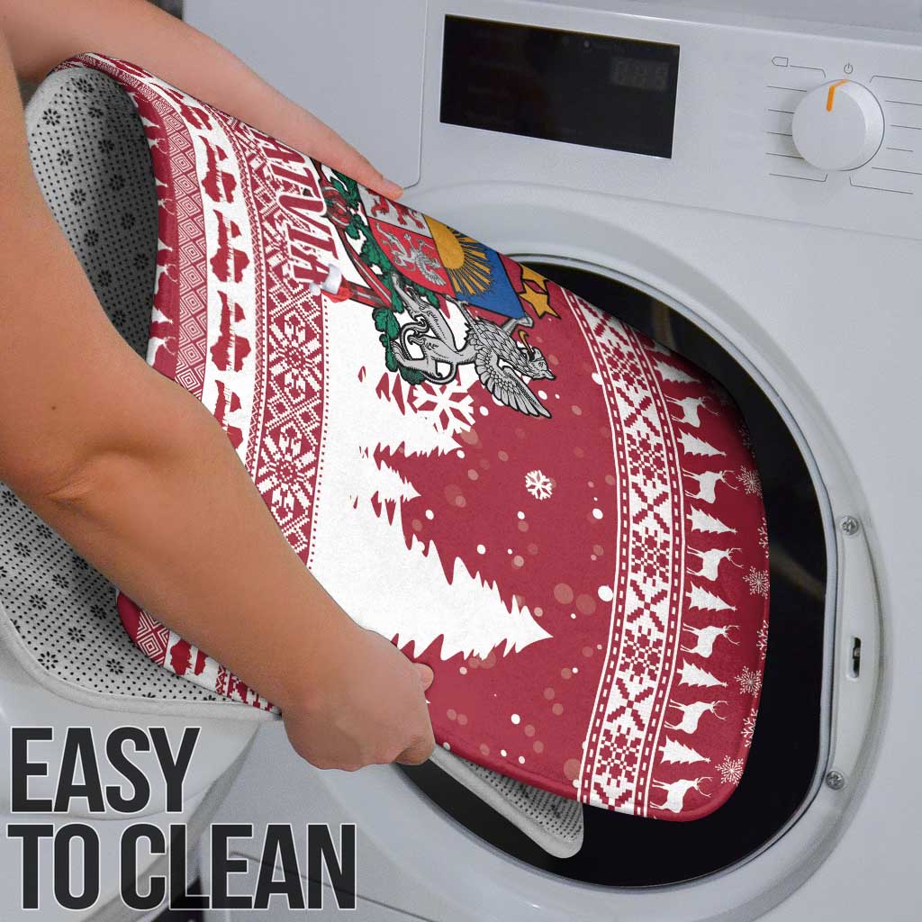 Latvia Christmas Bathroom Set Priecigus Ziemassvetkus - Wonder Print Shop