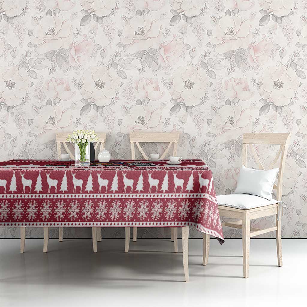 Latvia Christmas Tablecloth Priecigus Ziemassvetkus - Wonder Print Shop
