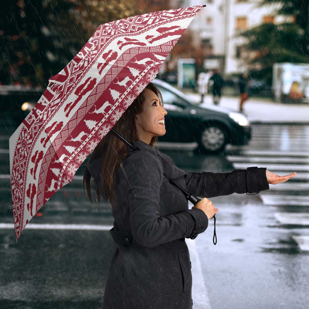 Latvia Christmas Umbrella Priecigus Ziemassvetkus - Wonder Print Shop