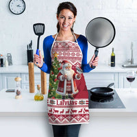 Latvia Christmas Apron Ziemassvetku Vecitis Christmas Pattern - Wonder Print Shop