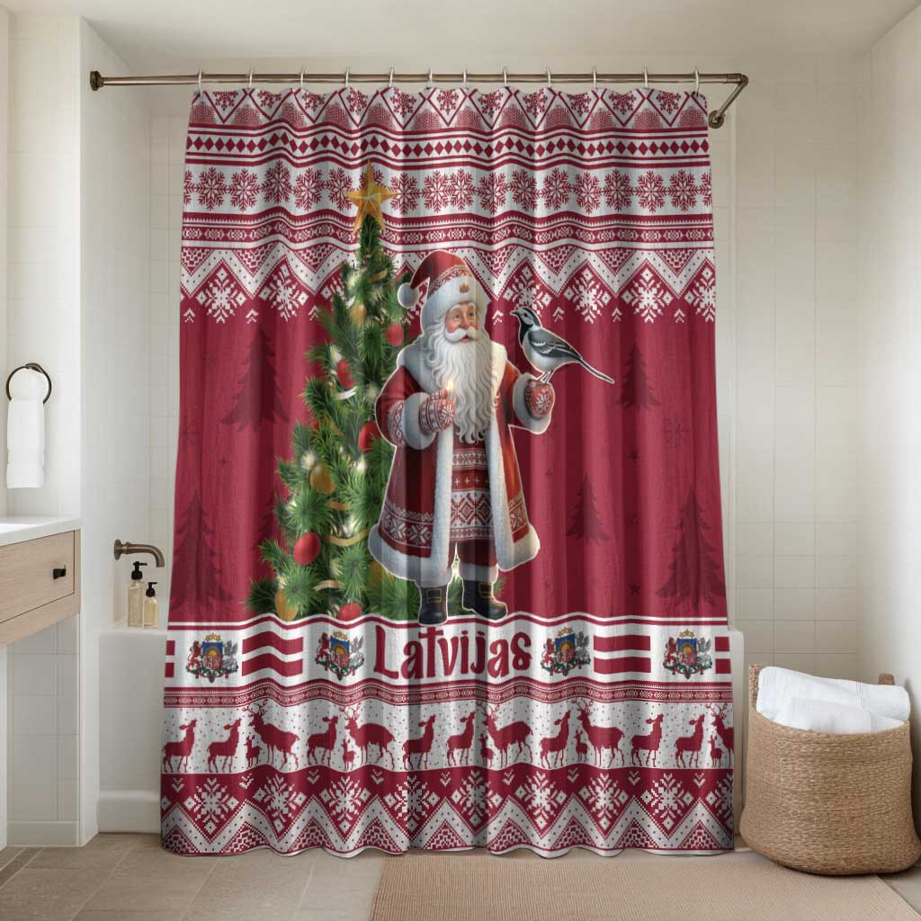 Latvia Christmas Bathroom Set Ziemassvetku Vecitis Christmas Pattern - Wonder Print Shop
