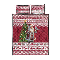 Latvia Christmas Quilt Bed Set Ziemassvetku Vecitis Christmas Pattern - Wonder Print Shop