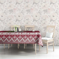 Latvia Christmas Tablecloth Ziemassvetku Vecitis Christmas Pattern - Wonder Print Shop