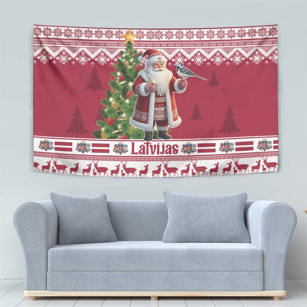 Latvia Christmas Tapestry Ziemassvetku Vecitis Christmas Pattern - Wonder Print Shop