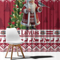 Latvia Christmas Window Curtain Ziemassvetku Vecitis Christmas Pattern - Wonder Print Shop
