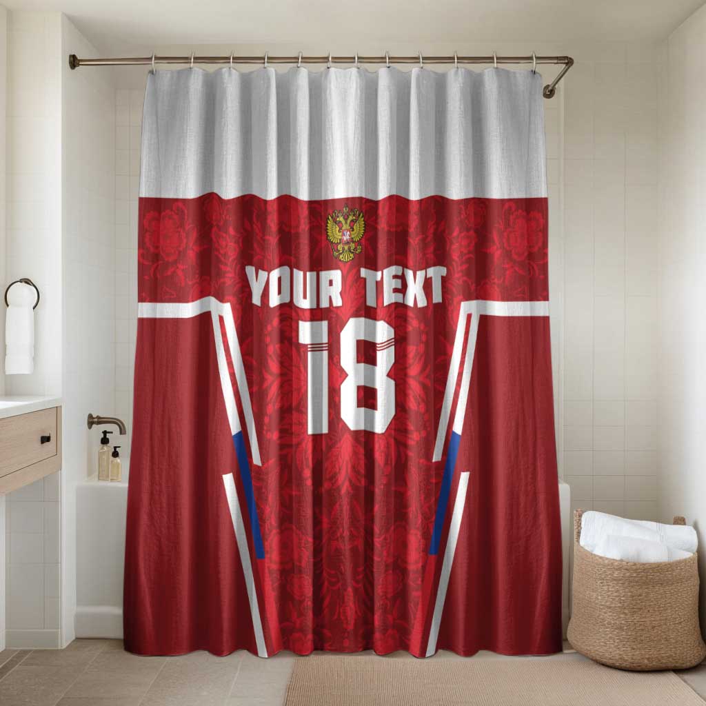 Custom Russia Football Bathroom Set Red Eagle Spirit - Wonder Print Shop