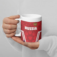 Custom Russia Football Ceramic Mug Red Eagle Spirit - Wonder Print Shop