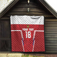 Custom Russia Football Quilt Red Eagle Spirit - Wonder Print Shop