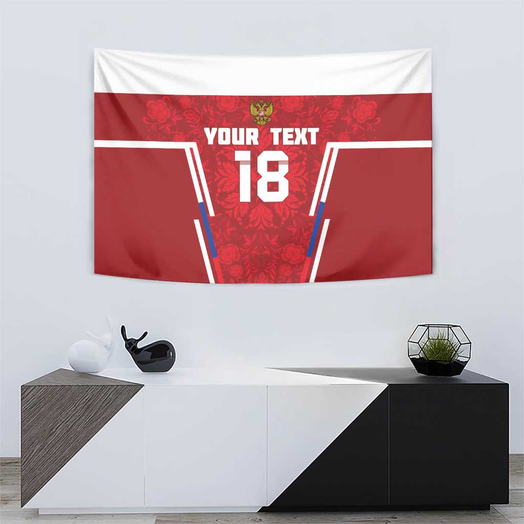 Custom Russia Football Tapestry Red Eagle Spirit - Wonder Print Shop