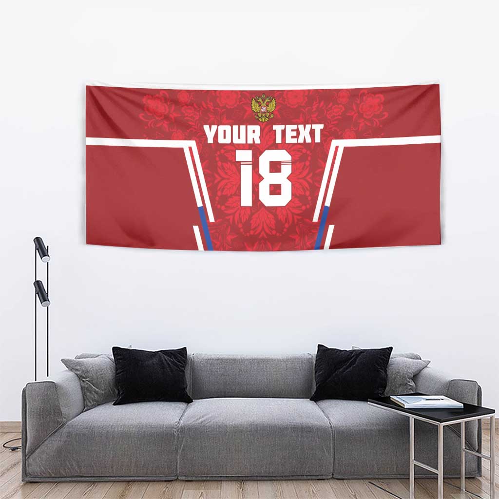 Custom Russia Football Tapestry Red Eagle Spirit - Wonder Print Shop