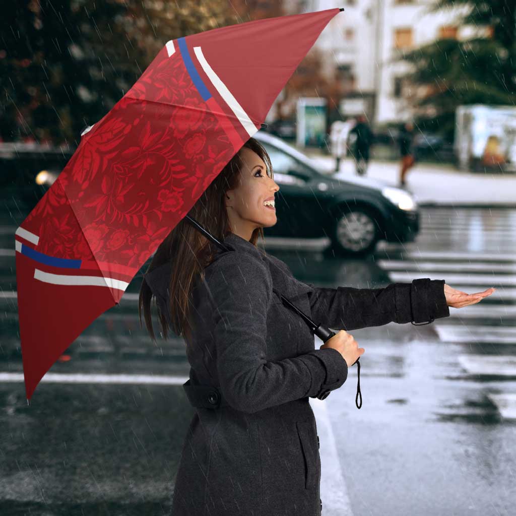 Custom Russia Football Umbrella Red Eagle Spirit - Wonder Print Shop