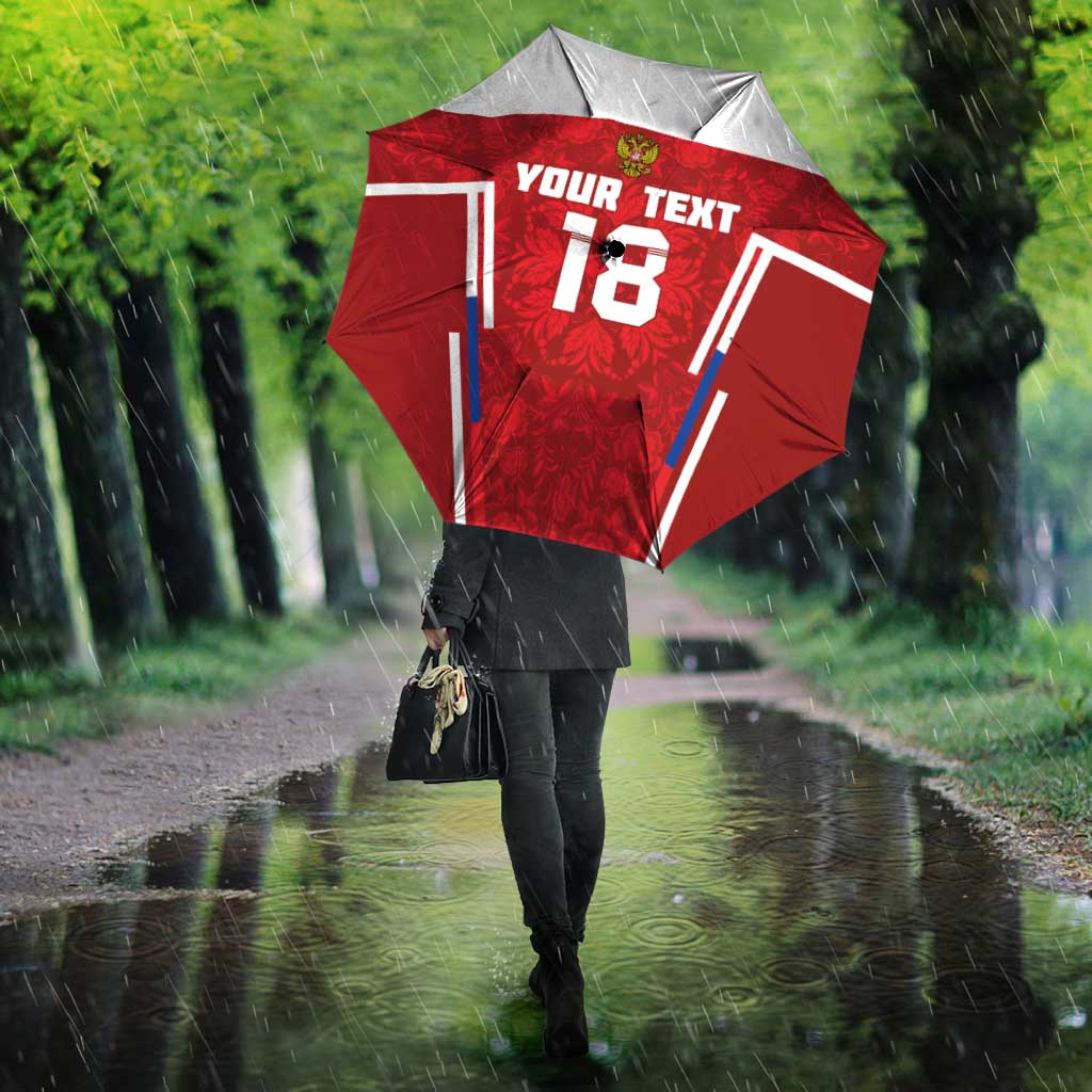 Custom Russia Football Umbrella Red Eagle Spirit - Wonder Print Shop
