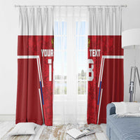 Custom Russia Football Window Curtain Red Eagle Spirit - Wonder Print Shop