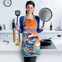 Cape Verde Christmas Apron Shark Surfing Holiday Beach Style - Wonder Print Shop