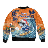 Cape Verde Christmas Bomber Jacket Shark Surfing Holiday Beach Style - Wonder Print Shop