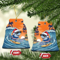 Cape Verde Christmas Ceramic Ornament Shark Surfing Holiday Beach Style - Wonder Print Shop