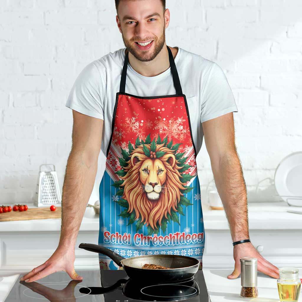 Luxembourg Christmas Apron Schei Chreschtdeeg Xmas Pattern - Wonder Print Shop