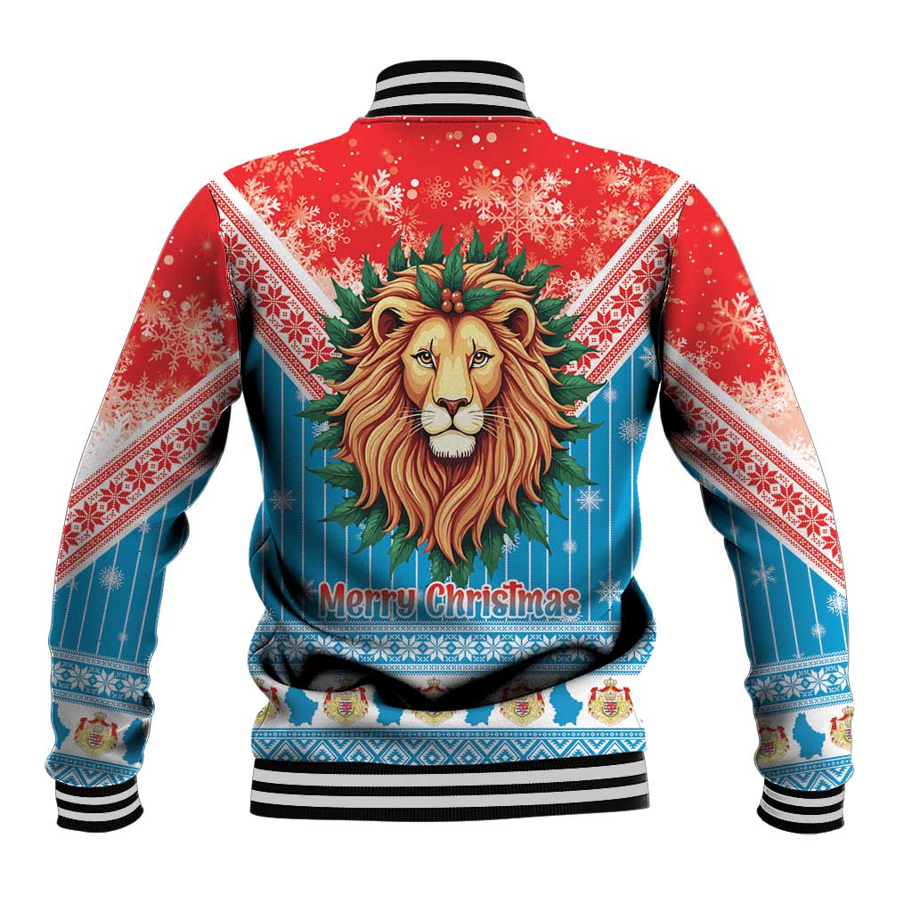 Luxembourg Christmas Baseball Jacket Schei Chreschtdeeg Xmas Pattern - Wonder Print Shop