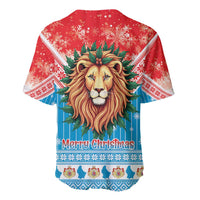 Luxembourg Christmas Baseball Jersey Schei Chreschtdeeg Xmas Pattern - Wonder Print Shop