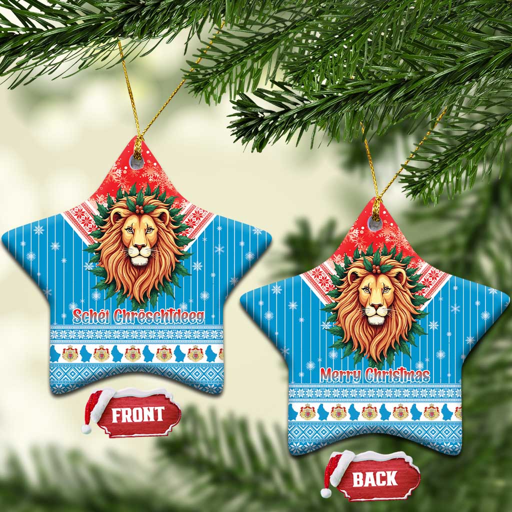 Luxembourg Christmas Ceramic Ornament Schei Chreschtdeeg Xmas Pattern - Wonder Print Shop