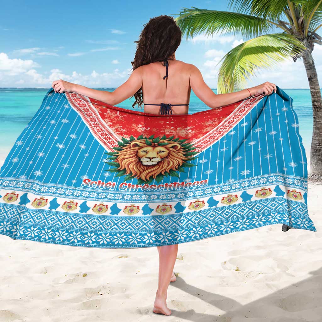 Luxembourg Christmas Sarong Schei Chreschtdeeg Xmas Pattern - Wonder Print Shop