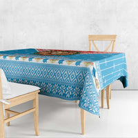 Luxembourg Christmas Tablecloth Schei Chreschtdeeg Xmas Pattern - Wonder Print Shop