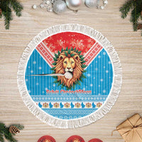 Luxembourg Christmas Tree Skirt Schei Chreschtdeeg Xmas Pattern - Wonder Print Shop