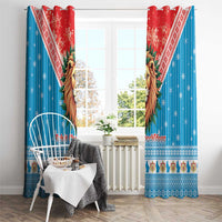 Luxembourg Christmas Window Curtain Schei Chreschtdeeg Xmas Pattern - Wonder Print Shop