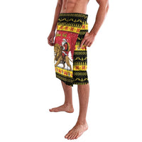 Belgium Christmas Personalized Lavalava Santa Riding Lion - Wonder Print Shop