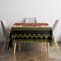 Belgium Christmas Personalized Tablecloth Santa Riding Lion - Wonder Print Shop