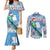 Guatemala Christmas Couples Matching Mermaid Dress and Long Sleeve Button Shirt Resplendent Queztal Libre Crezca Fecundo