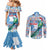 Guatemala Christmas Couples Matching Mermaid Dress and Long Sleeve Button Shirt Resplendent Queztal Libre Crezca Fecundo