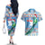 Guatemala Christmas Couples Matching Off The Shoulder Long Sleeve Dress and Hawaiian Shirt Resplendent Queztal Libre Crezca Fecundo - Wonder Print Shop