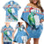 Guatemala Christmas Family Matching Off Shoulder Short Dress and Hawaiian Shirt Resplendent Queztal Libre Crezca Fecundo - Wonder Print Shop