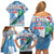 Guatemala Christmas Family Matching Off Shoulder Short Dress and Hawaiian Shirt Resplendent Queztal Libre Crezca Fecundo - Wonder Print Shop