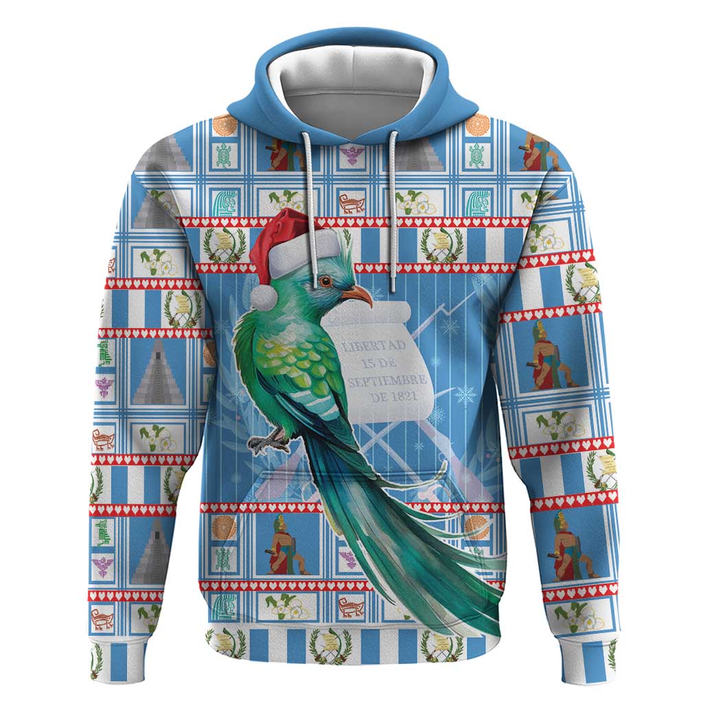 Guatemala Christmas Hoodie Resplendent Queztal Libre Crezca Fecundo - Wonder Print Shop