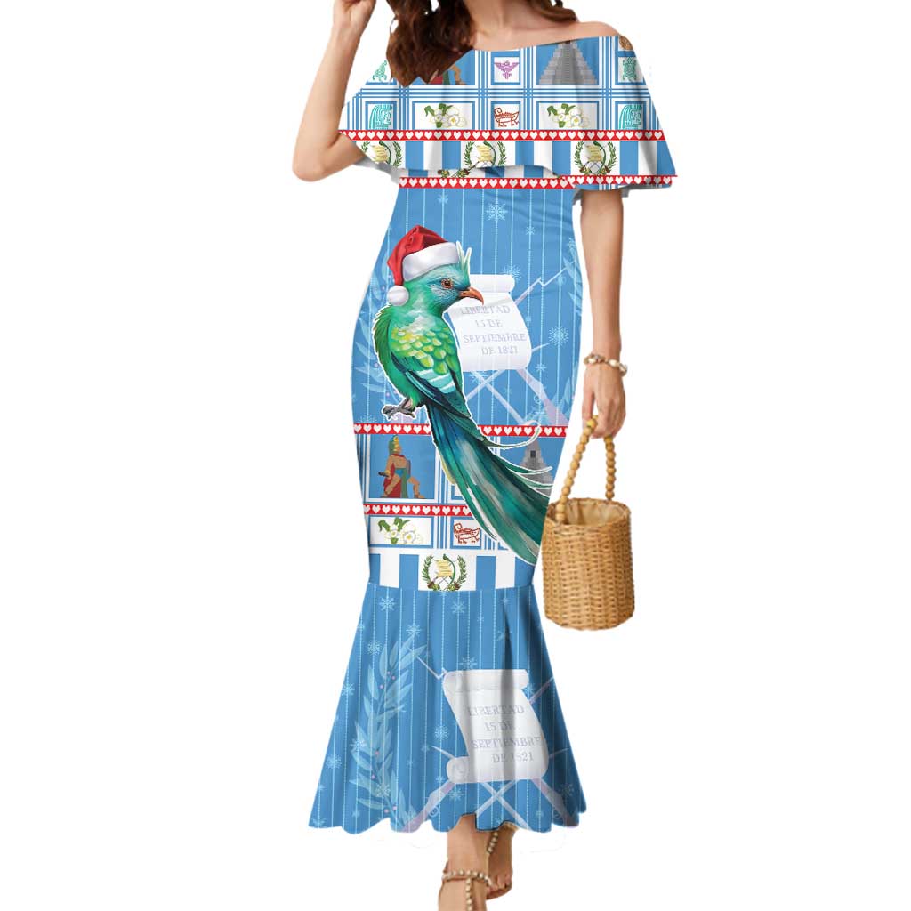 Guatemala Christmas Mermaid Dress Resplendent Queztal Libre Crezca Fecundo - Wonder Print Shop