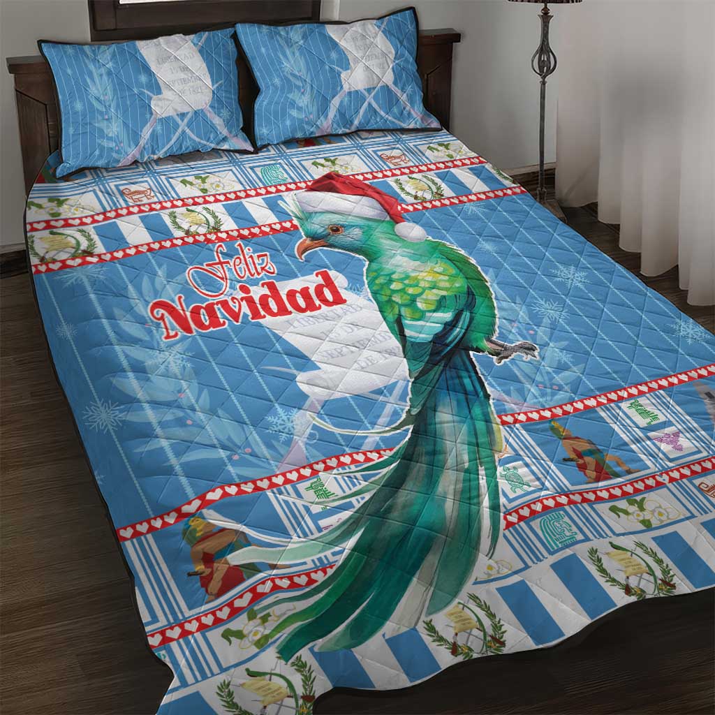 Guatemala Christmas Quilt Bed Set Resplendent Queztal Libre Crezca Fecundo - Wonder Print Shop