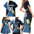 Custom Guatemala Football Family Matching Short Sleeve Bodycon Dress and Hawaiian Shirt Los Chapines Go Champion - Wonder Print Shop